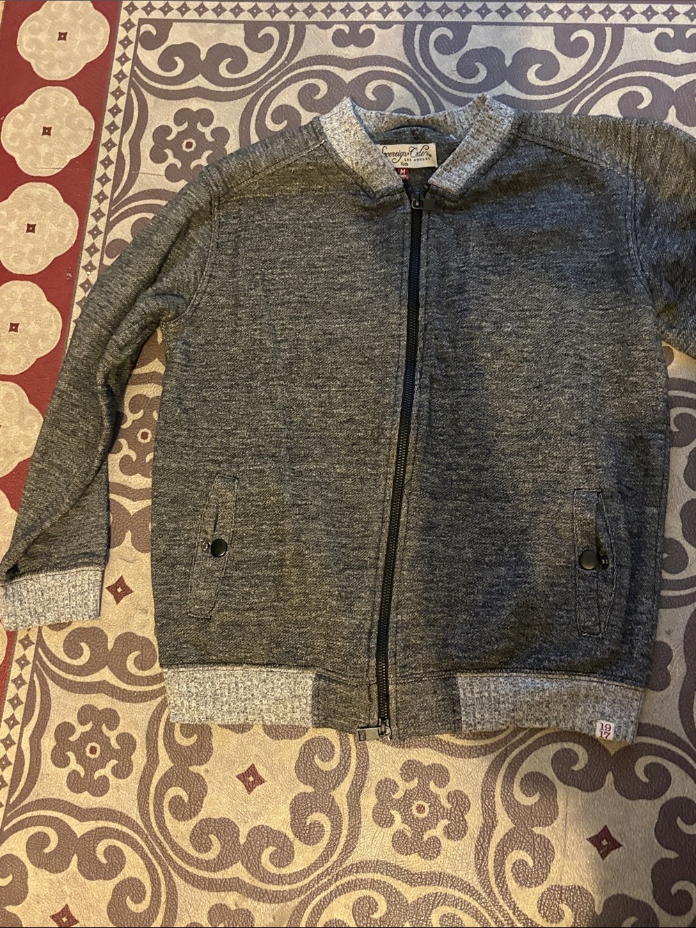 Sovereign Code Gray Kids Zip-Up Bomber Jacket